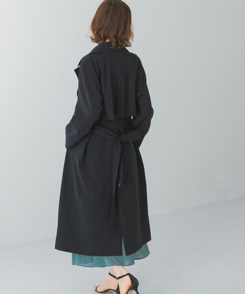 「URBAN RESEARCH ROSSO」 トレンチコート 36 ネイビー レディース_画像8