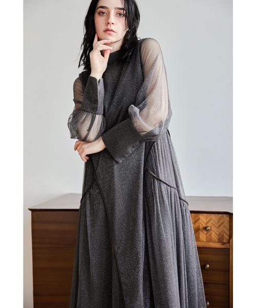 「niana」 長袖ワンピース L イエロー レディース_画像7