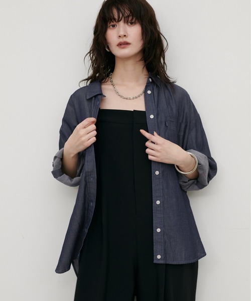 LARUTA（ラルータ） ブラウス シャツ 「LARUTA」シアーデニムシャツ