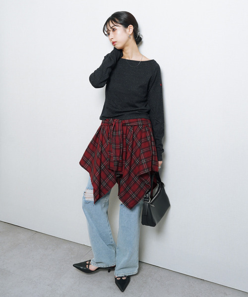 スカート チェックシャツ巻き風スカート : ZOZOTOWN Yahoo!店 - 通販