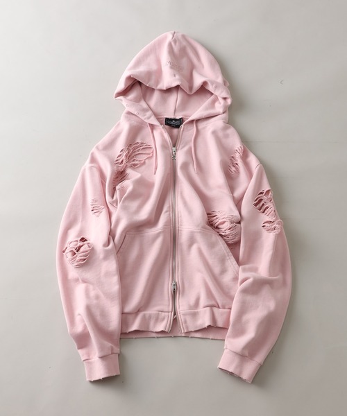 SEQUENZE パーカー 「SEQUENZ/シークエンズ」DAMAGE ZIP PK メンズ