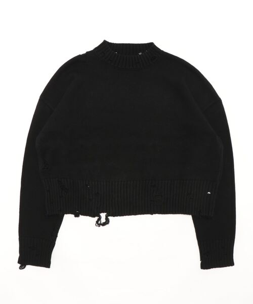 「TITE IN THE STORE」 長袖ニット 38 ネイビー レディース_画像3