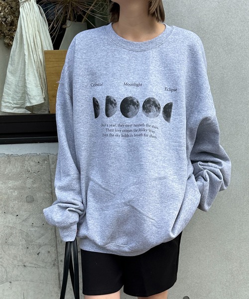 「link lot」 スウェットカットソー X-LARGE ブラウン レディース_画像7