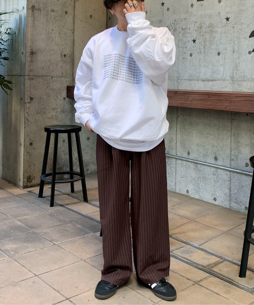 「link lot」 スウェットカットソー X-LARGE ブラウン レディース_画像8
