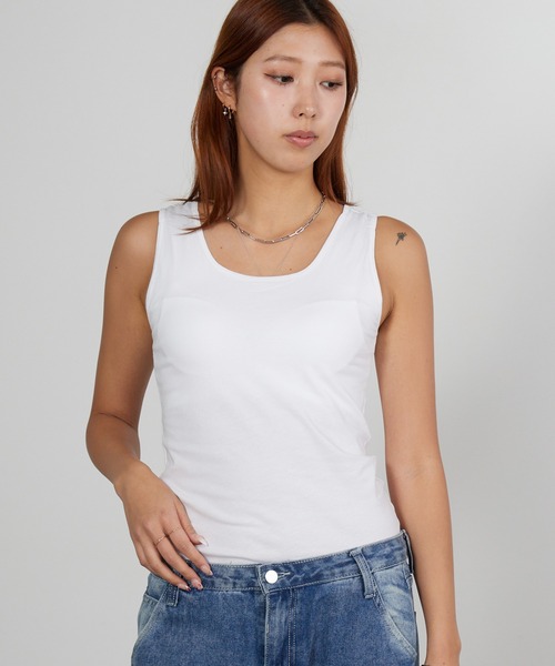 Hanes（ヘインズ） タンクトップ ノースリーブ Hanes originals カップ