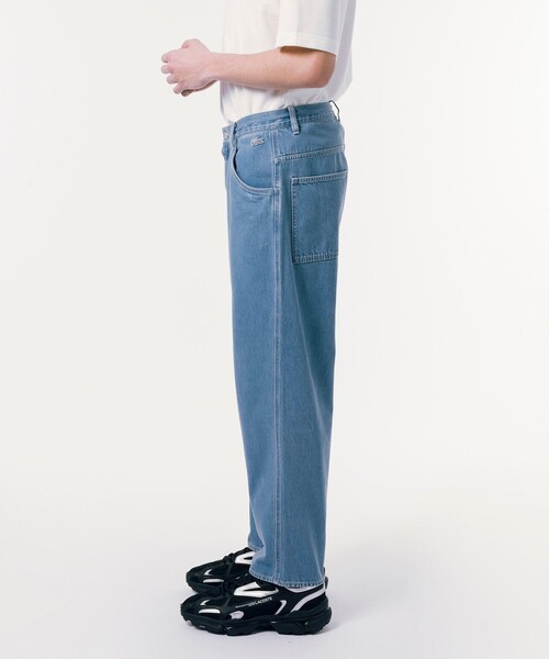 「LACOSTE」 デニムパンツ 42 ブルーグレー メンズの画像