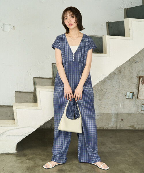 希少 Hammoc ハンモック オーバーオール 異素材 ニット サロペット FREAK'S STORE（フリークスストア） サロペット オーバーオール 限定