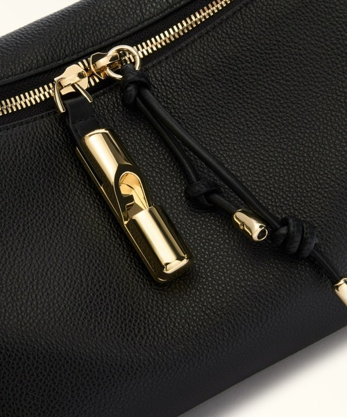 値下❗してます✿美品✿FURLA  ショルダーバッグ FURLA（フルラ） ショルダーバッグ ナイロン/コットン/レザー ブラック