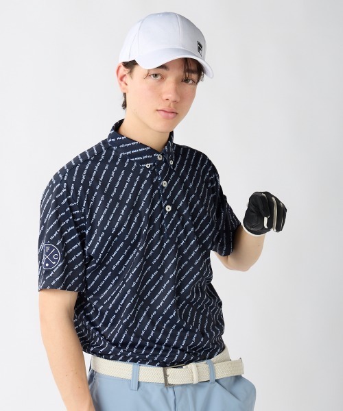 シャツ 「FILA GOLF:フィラゴルフ」総柄半袖シャツ　吸汗速乾　UVカット　ゴルフ メンズ_2