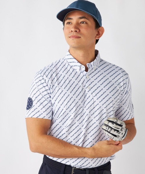 シャツ 「FILA GOLF:フィラゴルフ」総柄半袖シャツ　吸汗速乾　UVカット　ゴルフ メンズ