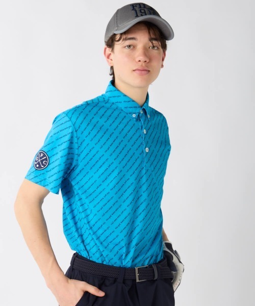 シャツ 「FILA GOLF:フィラゴルフ」総柄半袖シャツ　吸汗速乾　UVカット　ゴルフ メンズ_3
