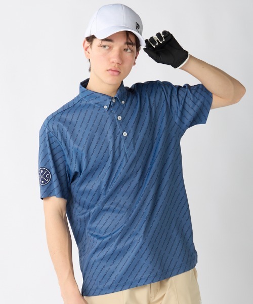 シャツ 「FILA GOLF:フィラゴルフ」総柄半袖シャツ　吸汗速乾　UVカット　ゴルフ メンズ_4
