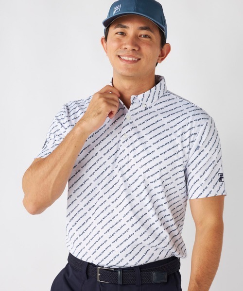 シャツ 「FILA GOLF:フィラゴルフ」総柄半袖シャツ　吸汗速乾　UVカット　ゴルフ メンズ_15