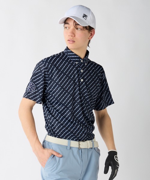 シャツ 「FILA GOLF:フィラゴルフ」総柄半袖シャツ　吸汗速乾　UVカット　ゴルフ メンズ_23