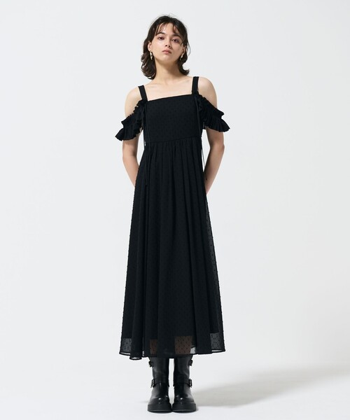 「GRACE CONTINENTAL」 ノースリーブワンピース 38 ブラック レディース_画像3