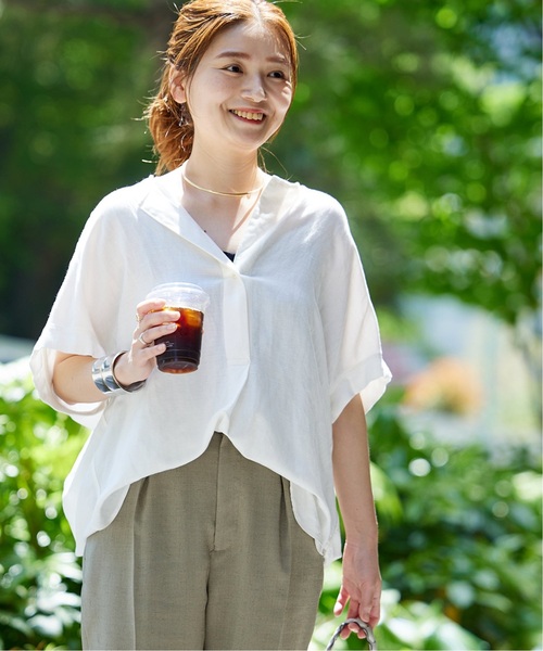 「JOURNAL STANDARD」 半袖ブラウス - ブルー レディース_画像9