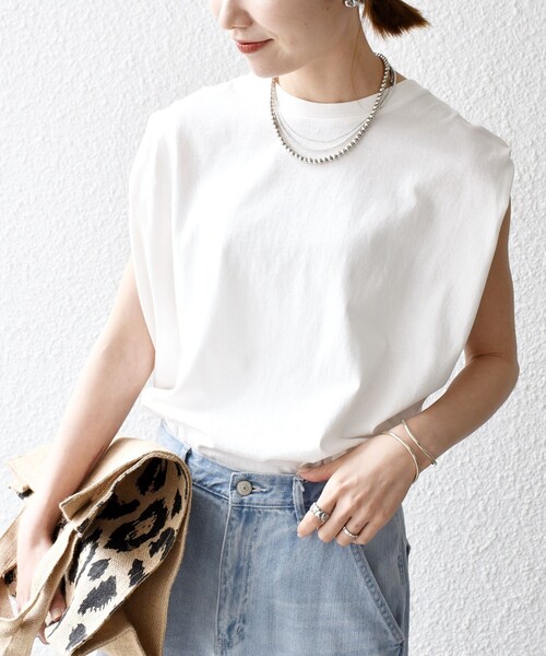 「SHIPS any」 半袖Tシャツ ONE SIZE ホワイト レディース_画像5