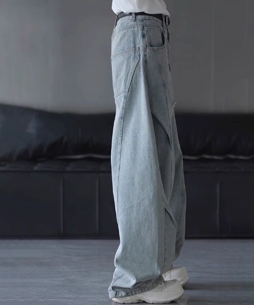 「FreeZone」 デニムパンツ M ライトブルー メンズ_画像7