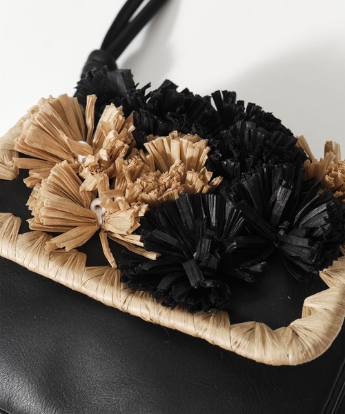 ショルダーバッグ バッグ 「TESSEN CREATION/テッセンクリエーション」FLAP BAG S(flower)/フラップバッグ レディースの画像