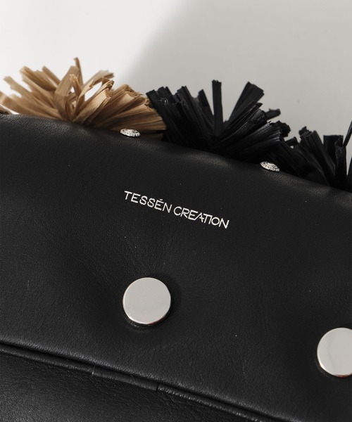 ショルダーバッグ バッグ 「TESSEN CREATION/テッセンクリエーション」FLAP BAG S(flower)/フラップバッグ レディースの画像