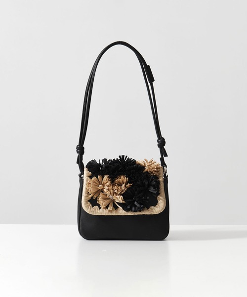 ショルダーバッグ バッグ 「TESSEN CREATION/テッセンクリエーション」FLAP BAG S(flower)/フラップバッグ レディースの画像