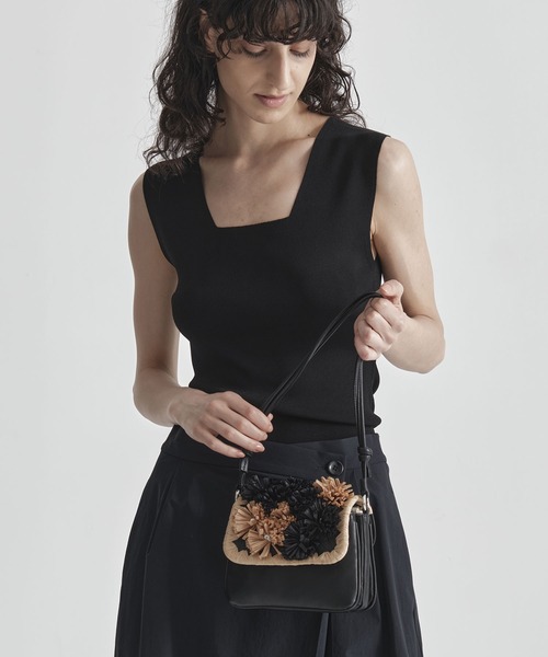 ショルダーバッグ バッグ 「TESSEN CREATION/テッセンクリエーション」FLAP BAG S(flower)/フラップバッグ レディースの画像
