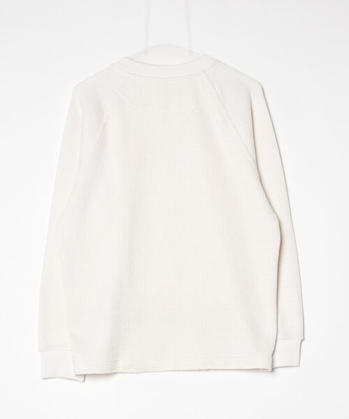 「GLOBAL WORK」 ワンポイント長袖Tシャツ M ベージュ メンズ_画像2