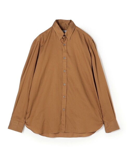 シャツ ERRICO FORMICOLA セルロースコットン タブカラーロングスリーブシャツ メンズ