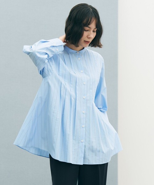 「UNFILO」 長袖ブラウス MEDIUM ブルー レディース_画像3