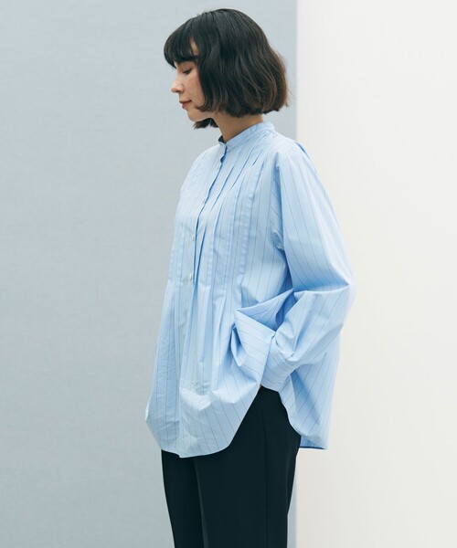 「UNFILO」 長袖ブラウス MEDIUM ブルー レディース_画像4