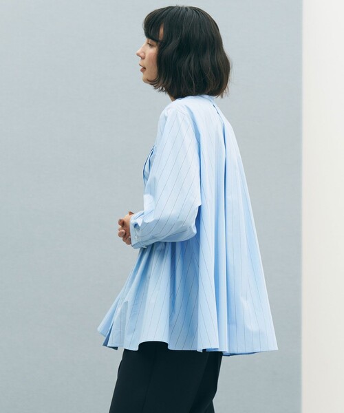 「UNFILO」 長袖ブラウス MEDIUM ブルー レディース_画像5