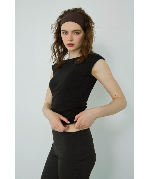 ALEXIA STAM（アリシアスタン） tシャツ Open Back Top /パッドin