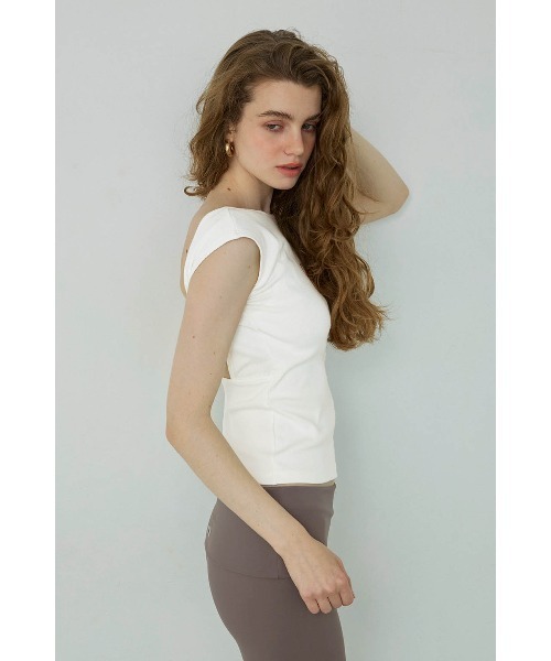 ALEXIA STAM（アリシアスタン） tシャツ Open Back Top /パッドin