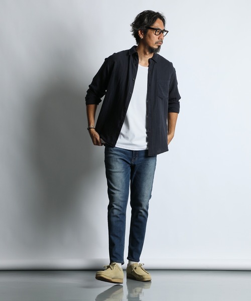 新品GIA STUDIOS 24ss コットンリサイクルポリエステルタフタシャツ The DUFFER of ST.GEORGE（ザダファーオブセントジョージ） シャツ