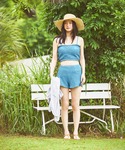 水着 シアーラッシュガード付3点セット水着 レ...の詳細画像3