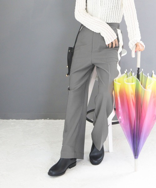 ROSE BUD✨厚底で長靴にもなる エナメルサイドゴアブーツ 黒24.5cm grandfleur 長靴 レインブーツ サイドゴアのレインブーツ