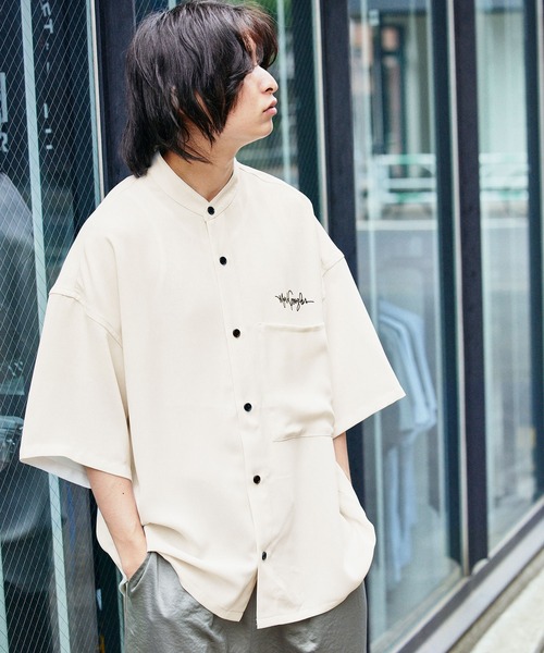 シャツ ブラウス Mark Gonzales/マークゴンザレス MONO-MART別注 ブライトポプリン オーバーサイズ クレリック 1/2 slee|ZOZOTOWN |02