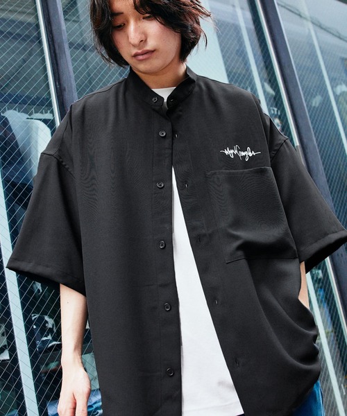 シャツ ブラウス Mark Gonzales/マークゴンザレス MONO-MART別注 ブライトポプリン オーバーサイズ クレリック 1/2 slee|ZOZOTOWN |04