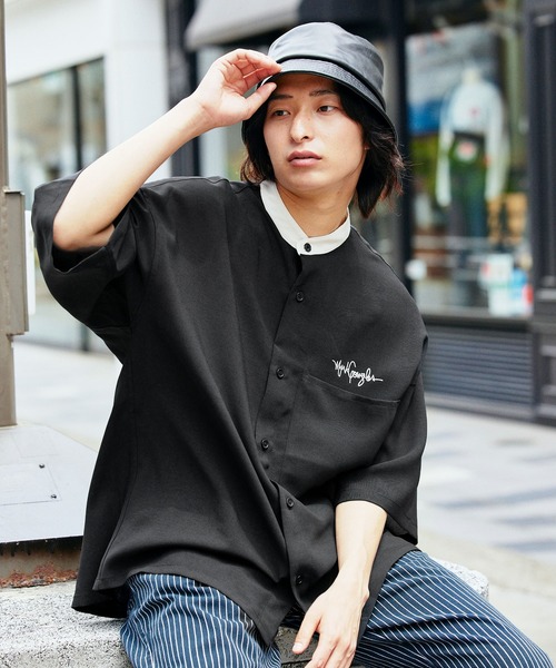 シャツ ブラウス Mark Gonzales/マークゴンザレス MONO-MART別注 ブライトポプリン オーバーサイズ クレリック 1/2 slee|ZOZOTOWN |13