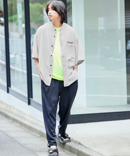 シャツ ブラウス Mark Gonzales/マークゴンザレス MONO-MART別注 ブライトポプリン オーバーサイズ クレリック 1/2 slee|ZOZOTOWN |27