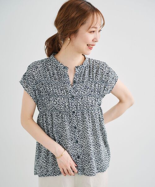 シャツ ブラウス レディースファッション ボタニカルプリントシャーリングブラウス Zozotown トップス ブラウス 店 通販 通販ならの