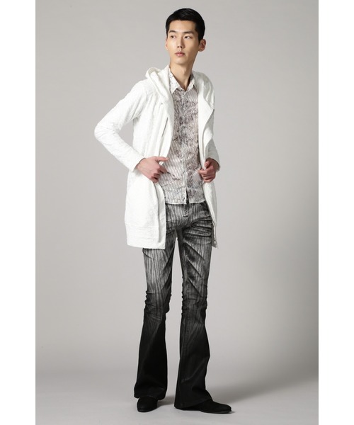 トルネードマート（TORNADO MART）/TORNADO MART∴クラッシュカットJQロングパーカ TORNADO MART（トルネードマート） パーカー TORNADO MART∴クラッシュ