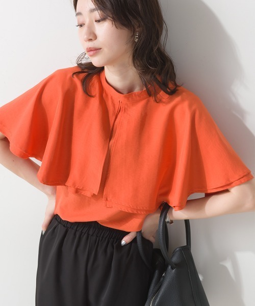 terrace ブラウス シャツ オーバーケープブラウス レディース