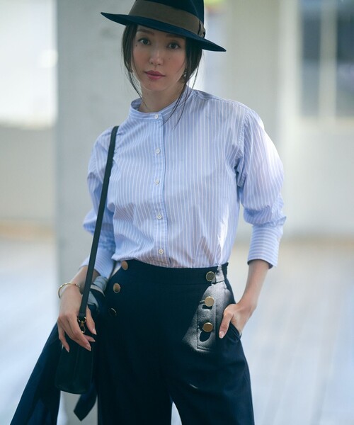 ★23区 杏さん着用 CANCLINI ストライプ ブラウス シャツ ☆23区 杏さん着用 CANCLINI ストライプ ブラウス シャツ - メルカリ