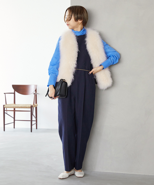VERMEIL par iena  カシミヤファーショートジレ  新品未使用 VERMEIL par iena ベスト カシミヤファーショートジレ