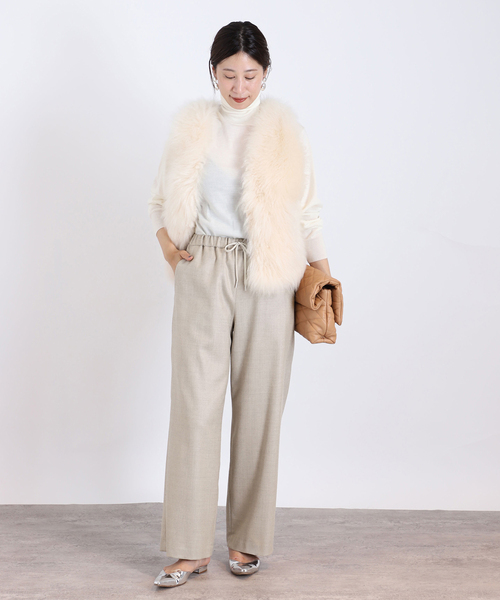 VERMEIL par iena  カシミヤファーショートジレ  新品未使用 VERMEIL par iena ベスト カシミヤファーショートジレ