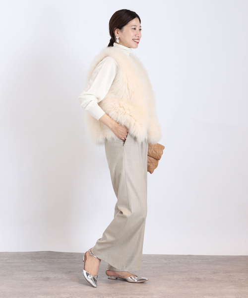 VERMEIL par iena  カシミヤファーショートジレ  新品未使用 カシミヤファーショートジレ（ベスト）｜VERMEIL par iena