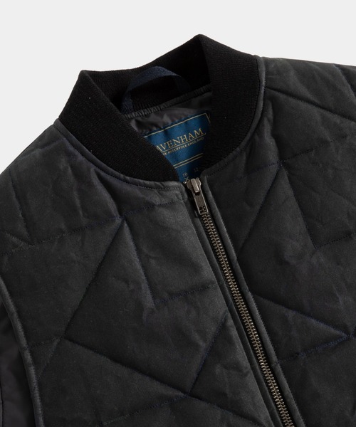 ベスト ジレ BLACKWATCH WAX BOMBER GILET WOMENS / ブラックウォッチ ワックス ボンバージレ ウィメンズ レディー LAVENHAM ベスト ジレ BLACKWATCH WAX BOMBER GILET WOMENS