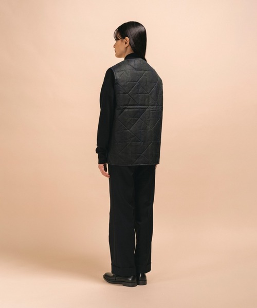 ベスト ジレ BLACKWATCH WAX BOMBER GILET WOMENS / ブラックウォッチ ワックス ボンバージレ ウィメンズ レディー LAVENHAM ベスト ジレ BLACKWATCH WAX BOMBER GILET WOMENS