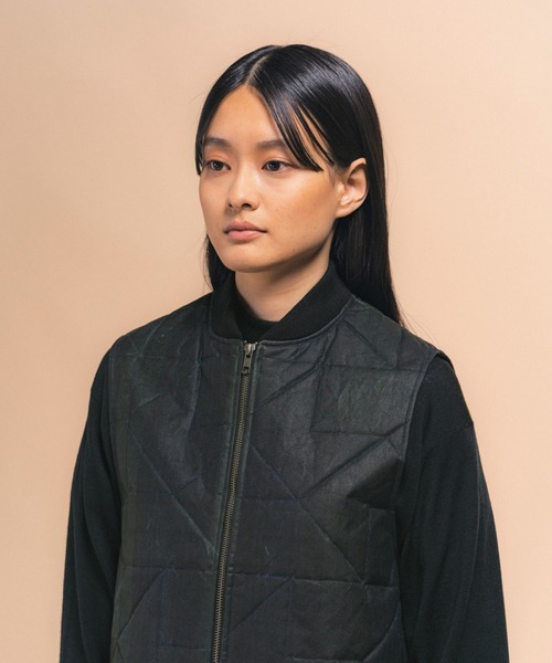ベスト ジレ BLACKWATCH WAX BOMBER GILET WOMENS / ブラックウォッチ ワックス ボンバージレ ウィメンズ レディー LAVENHAM ベスト ジレ BLACKWATCH WAX BOMBER GILET WOMENS